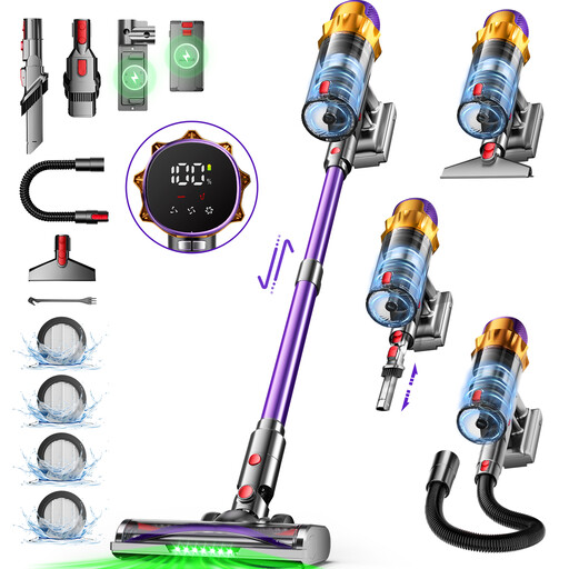 Daynee 65kPa/70min Cordless Vacuum with Display