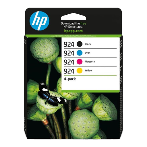 HP Original Ink Cartridge 924 Black/933 CMY 4-Pack s 6C3Z1NE