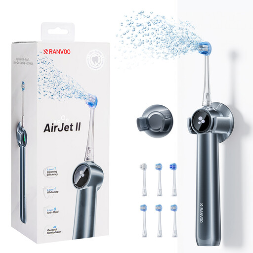 RANVOO AirJet II Electric Toothbrush, Space Gray
