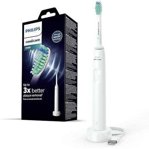 Philips Sonicare Electric Toothbrush HX3651/13, Series 2100, White