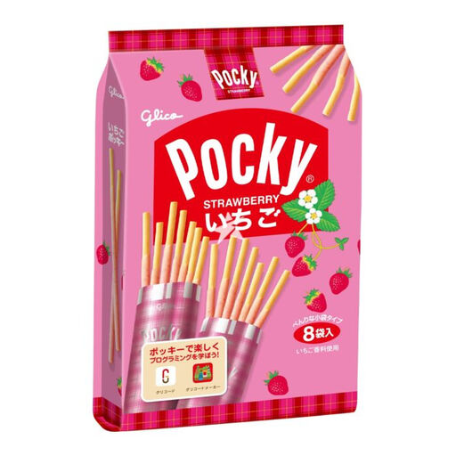 Glico Pocky Strawberry 8 Bags 93.6g