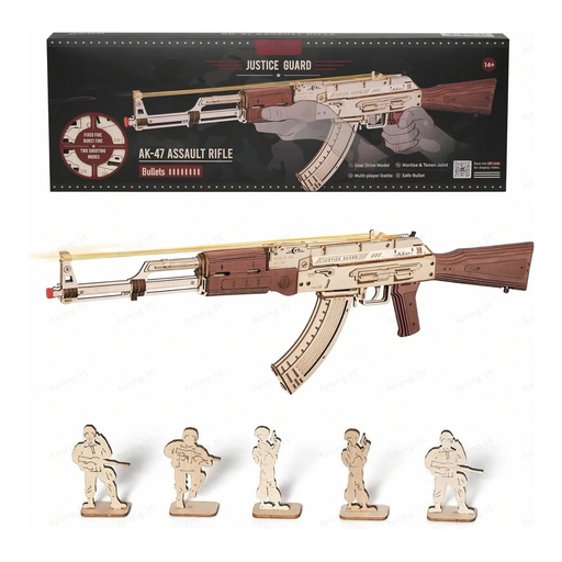 Robotime ROKR Justice Guard Rubber Band Gun Model Kit