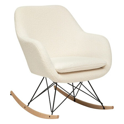 5five Olmeto Rocking Chair White Bouclé