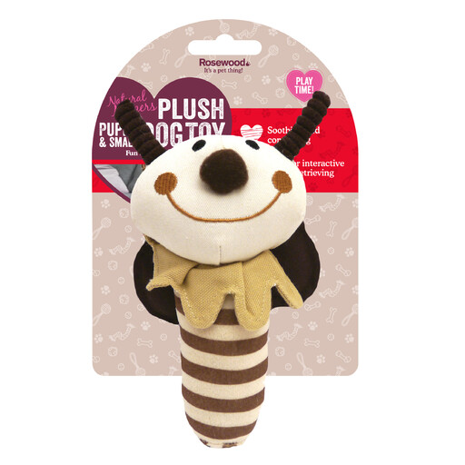 Rosewood Natural Nippers Shake and Rattle Puppy Toy
