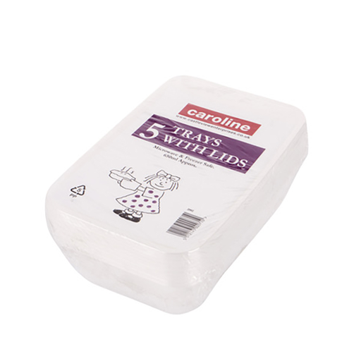 Caroline Clear Plastic Tub with Lid, 650ml, pack of 25