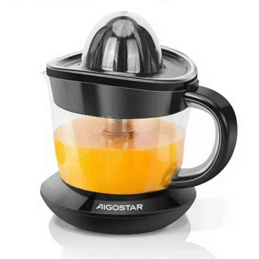 Aigostar Juicer 40W 0.7L Black Two-way Rotation Juicing Two Reamers