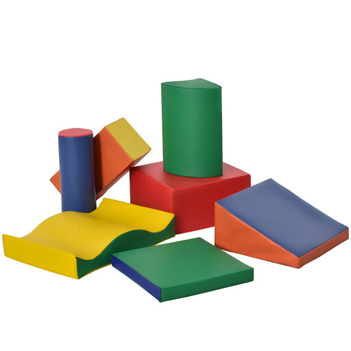 HOMCOM Soft Play Set, 7 Piece Foam Blocks
