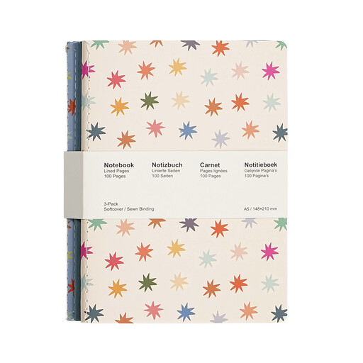 Jubiluu A5 Softcover 3-Pack Stitch Notebook
