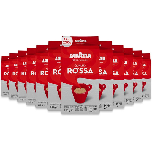 Qualita Rossa ground coffee case, 12 packs of 250 g