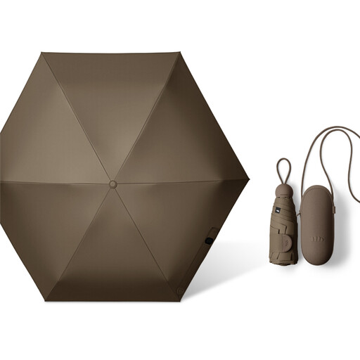 Beneunder 5-Fold Black Capsule Sun Umbrella BM01d - Walnut Wood
