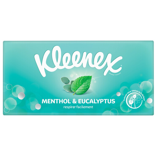 KLEENEX Mouchoirs Visage Menthol & Eucalyptus