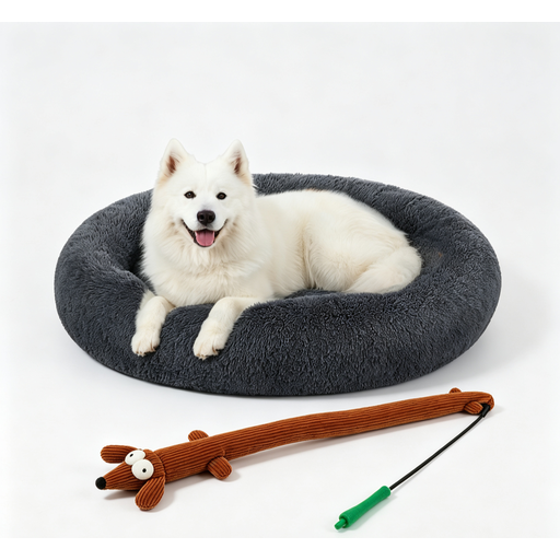 Panier de cage apaisant JOYFURNOS pour chien, en peluche douce, 120 cm