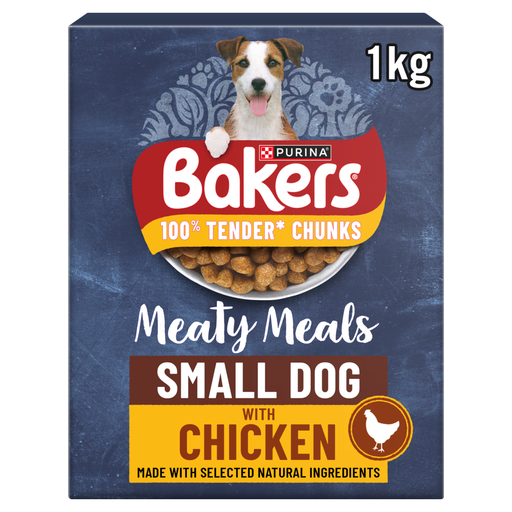 Bakers Meaty Meals Small Dog Chicken Dry Dog Food 1kg