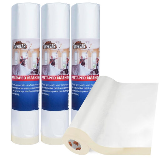 TAPEBEAR Upgrade Pre-Taped Masking Film Extra Thick