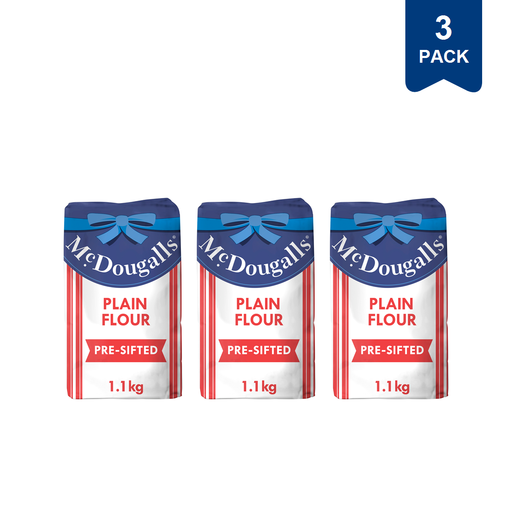 McDougalls Plain Flour 1.1kg (3 Packs)