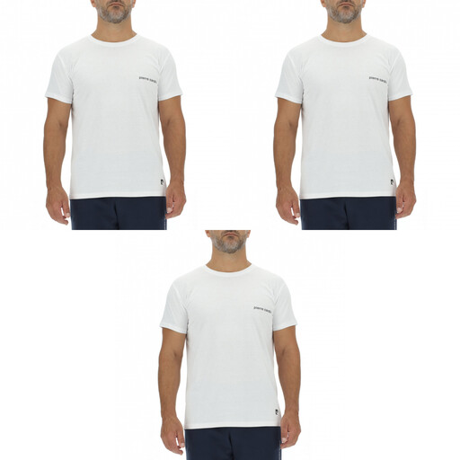 PIERRE CARDIN T-Shirt Homme Lot de 3 Blanc