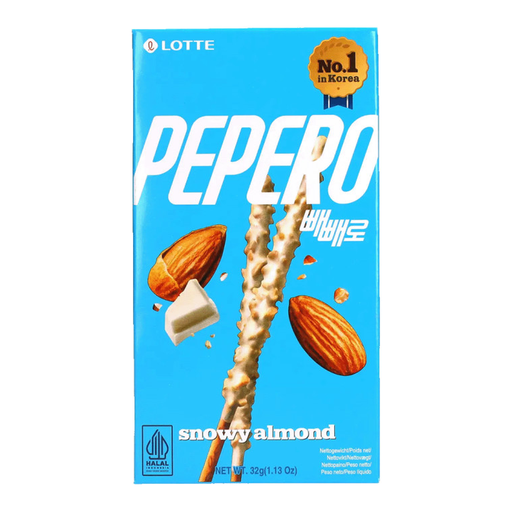 LOTTE Pepero - Snowy Almond Sticks (Halal) 32g