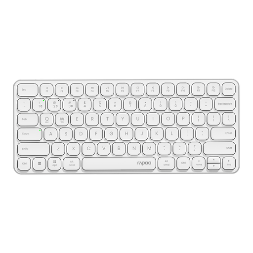 White Rapoo E9050L wireless keyboard with US layout