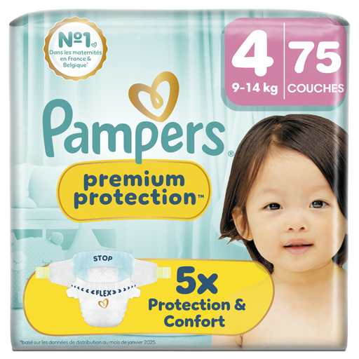 Pampers Premium Protection size 4, 75 nappies