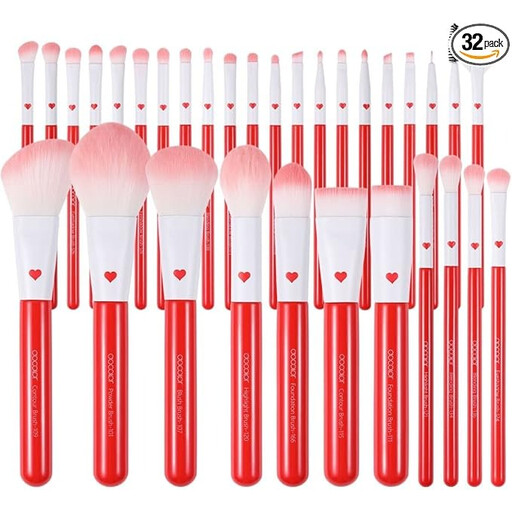 docolor Period Red 32pcs Makeup Brush Set