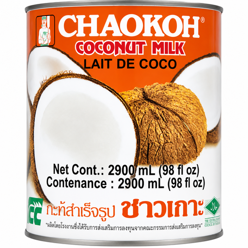 CHAOKOH Coconut Milk, 18% fat, 2.9 L container