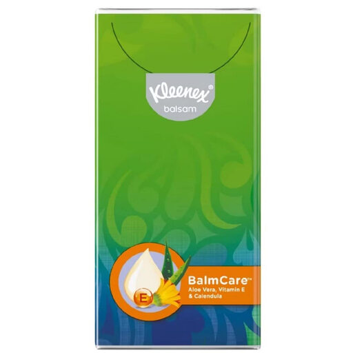 KLEENEX Balsam Facial Tissues Balm Formula with Aloe Vera, 1 Pocket Pack