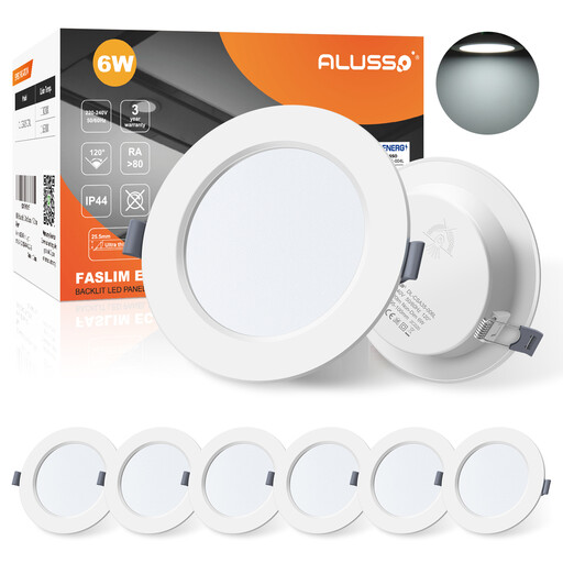 ALIPODLAX LED Recessed Spotlight, Ultra Flat, 6 W