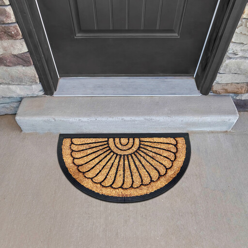 Likewise Doormat Fitzroy Half Moon Sunflower Coir/Rubber 40x70cm