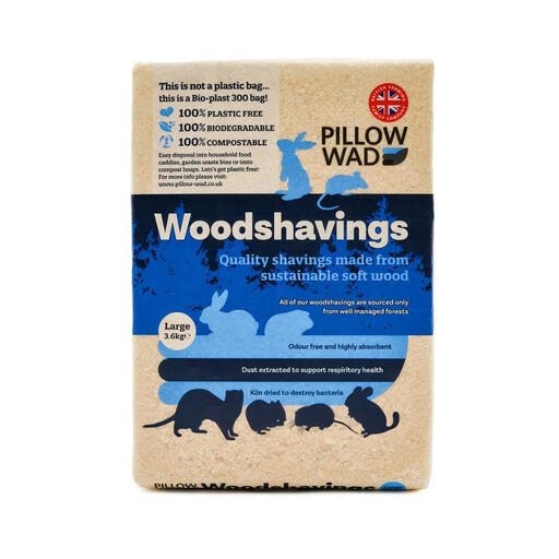 Pillow Wad Shavings in a large clear bag