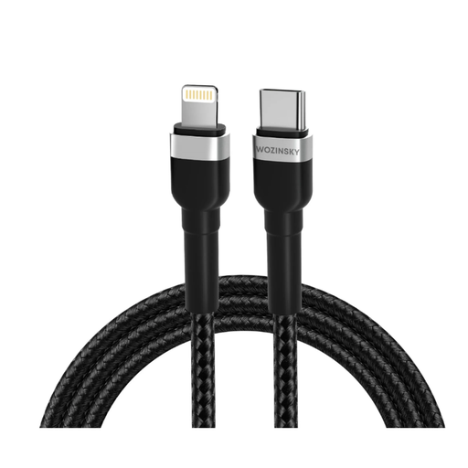 Wozinsky WNBCL1 Black Lightning / USB-C PD Cable 30W 1m