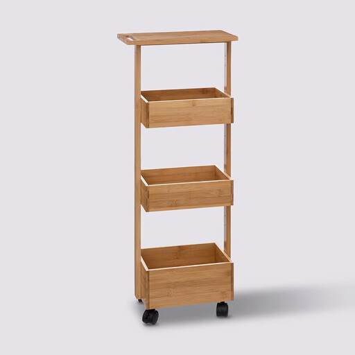 5five Bamboo Trolley - 3-Tier, 33 x 18 x 89 cm