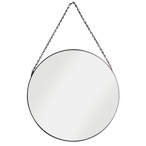 Croydex Mirror Round Chain Hung Black