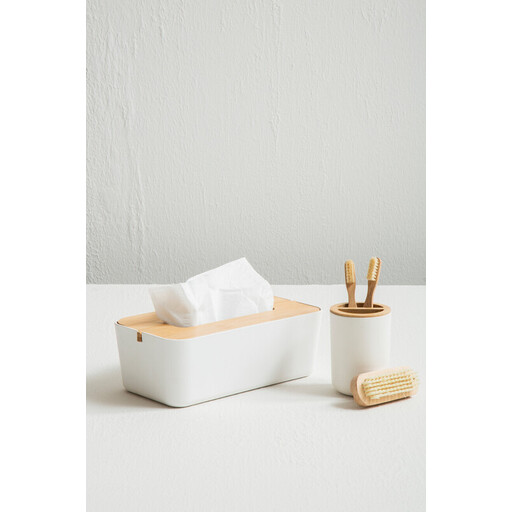 Maison by Premier White Ceramic Toothbrush Holder