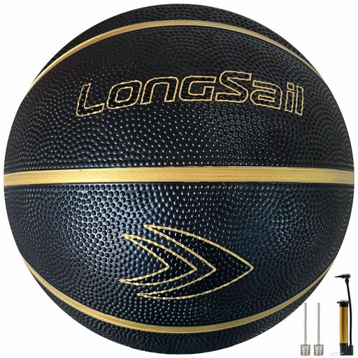 High-quality Rubber Basketball Size 7 in Black and Gold