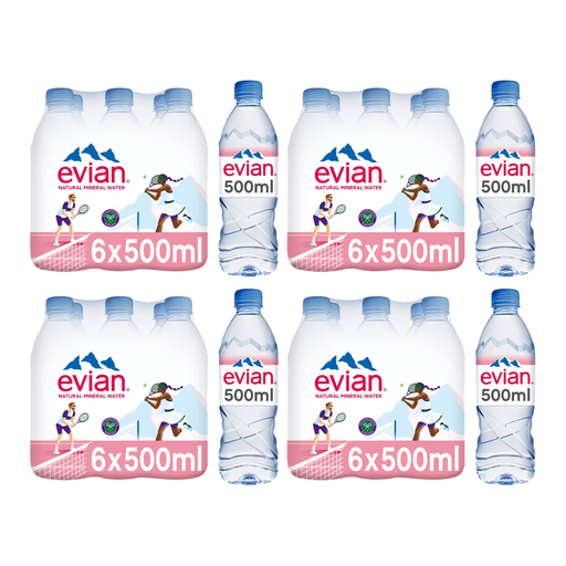 Evian Mineral Water 4 x 6 x 500ml