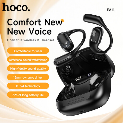 HOCO EA11 Xuanyun Open-style True Wireless Bluetooth Earphones - Black