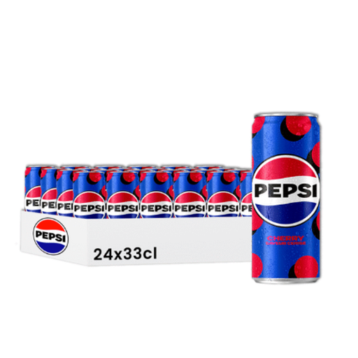 PEPSI Soda Cherry en pack de 24 canettes