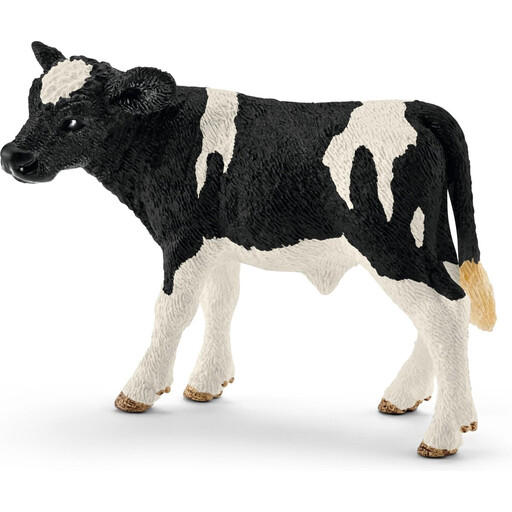 Schleich Farm World Play Figure Black and White Calf