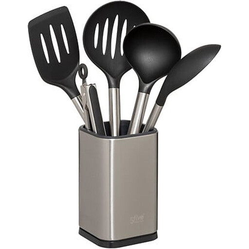 5five stainless steel utensil set with holder