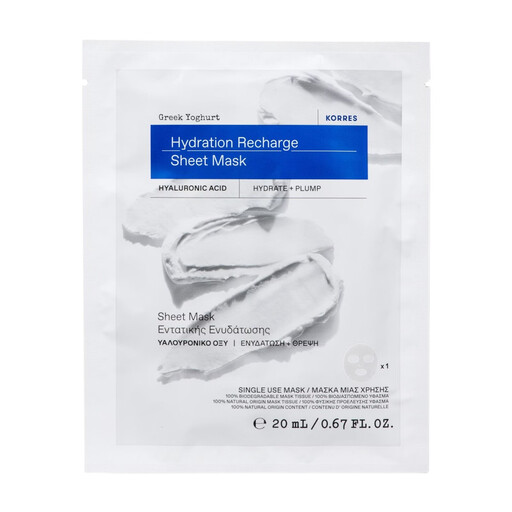 Korres Greek Yoghurt Hydration Recharge Sheet Mask 1pc
