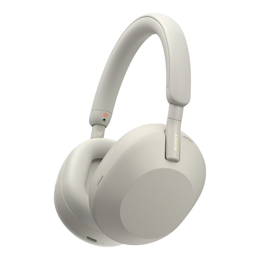 Sony WH-1000XM5 Wireless Over-Ear Headphones, Noise Cancelling, Silver