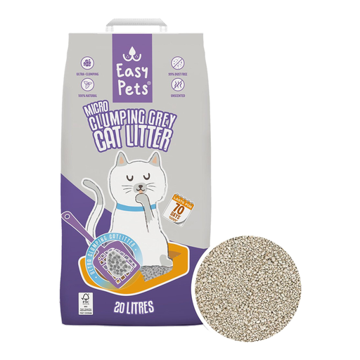 EasyPets Micro Clean Gray Clumping Cat Litter 20 L