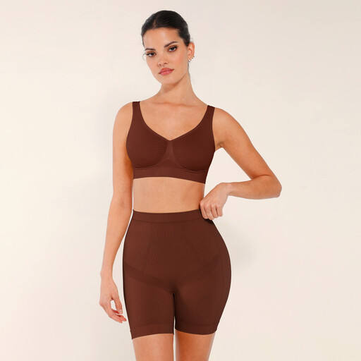 Feelingirl Nahtlose Shaping-Shorts mit mittlerer Taille