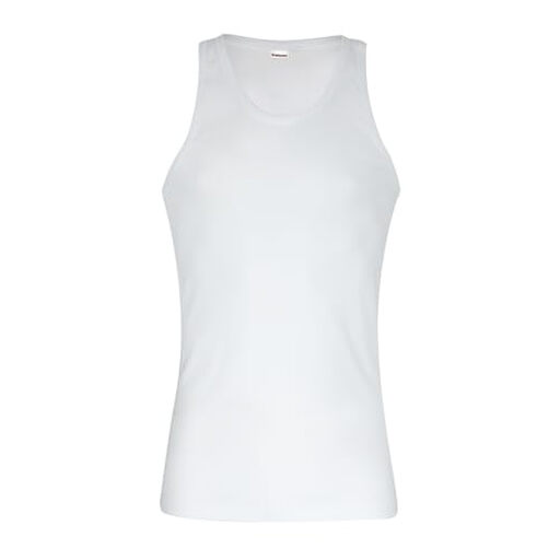 Eminence Premium Pure Cotton Tanktop, White, M