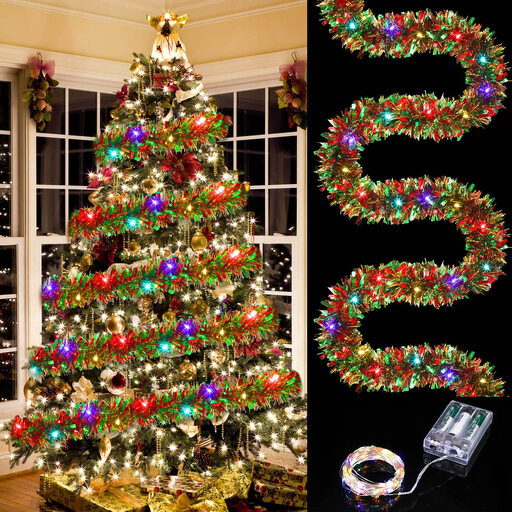 Guirlande Tinsel Métallique Lumineuse 5m