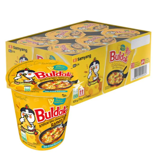 SAMYANG Buldak Hot Chicken Ramen Cheese Small Bowl 70g x 6