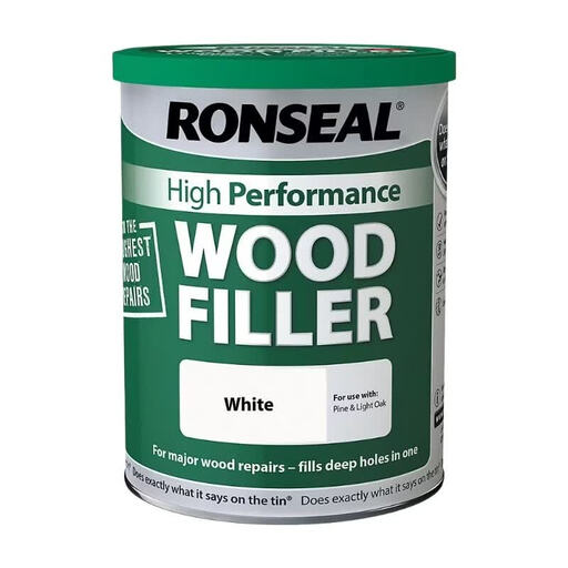 Ronseal High Performance Wood Filler Interior & Exterior White 1kg
