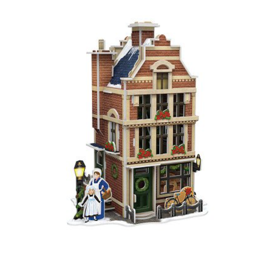 CUBIC FUN 3D Puzzle Dutch Bakery with LED Lighting - 65 pcs