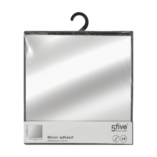 5five Set of 4 Self-Adhesive Mirrors 30 x 30 cm
