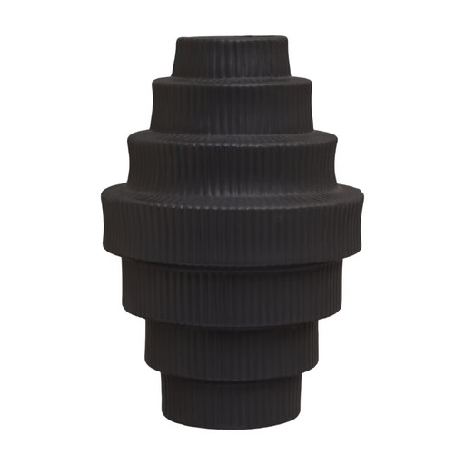 Premier Housewares Fabia Vase in Black, Large